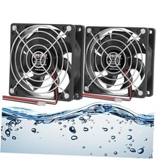 IP67 Waterproof Fan 2-Pack 80mm x 25mm 12V DC 2-Pin Brushless Cooling Fan for