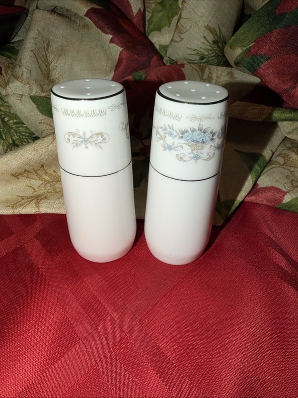 “Diane”  VTG Porcelain Salt Pepper Shakers Made In Japan Discontinued Pattern