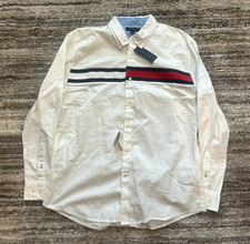 Tommy Hilfiger Men's XL Button Down Shirt Large Chest Logo Classic Fit