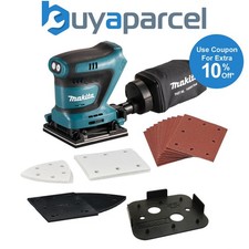 Makita DBO480Z 18v LXT 114mm Detail 1/4 Sheet Finishing Palm Sander + 22 Sheets