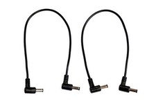 2 Pack of 1 Foot Right Angle DC Power 5.5mm x 2.1mm Patch Cables Wire Male to...