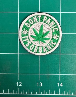 Biker Patch - Don't Panic It's Oragnic Round Patch