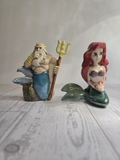 Enesco Disney Ceramics The Little Mermaid Ariel and King Triton salt and pepper