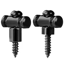  2PCS Brass Guitar Roller String Retainers,Guitar String Tree black
