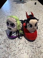 NEW Ground Up Beetle Juice Lydia Deetz Plush Character Slippers Women 9/10