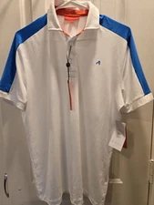 Mens Size Small Red Vanley Golf Polo Bright White