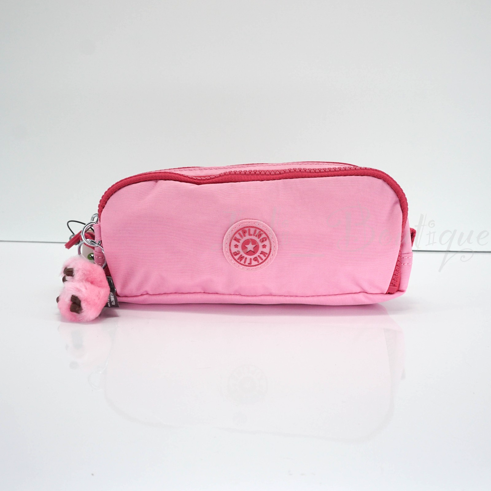 Kipling Gitroy Pen Case Makeup Accessory Pouch Polyamide KI0791 Pink Fiesta NWT