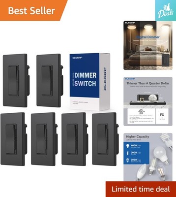 Advanced Digital Dimmer Switch,  Listed - 6 Pack for LED/CFL and Incandescent