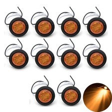 ALL STAR TRUCK PARTS 3/4" Round 3-Led White/Red/Amber Marker lights 2 wire
