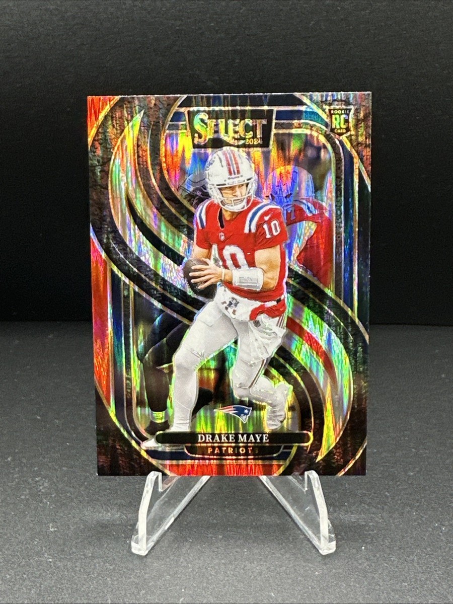 2024 Panini Select - Premier Level Drake Maye #113 Red & Blue