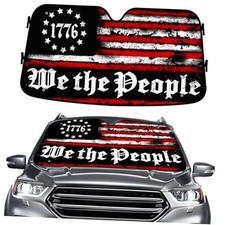 We The People Windshield Sun Shade for Car SUV Truck 55x30 Inches , Size S 9