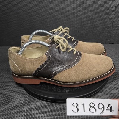 Купить 1901 brown lace up suede leather oxford dress shoes  display picture 1