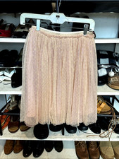 Cat Jack Pink, Girl's Pink/Gold Tulle Gathered Skirt, Size L 10/12