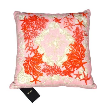 NWT $450 Versace Barocco de la Mer Medusa Logo Print Terry Pillow