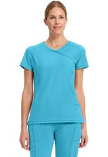 Cherokee Scrubs Infinity Mock Wrap Top 2625A TRQ Turquoise Free Shipping