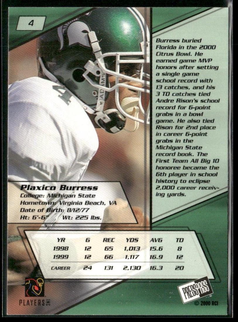 2000 Press Pass #4 Plaxico Burress
