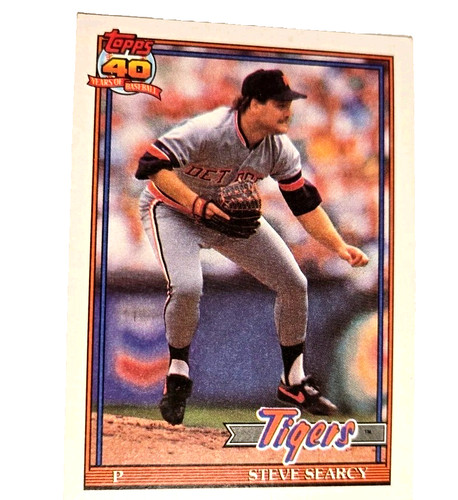 1991 Topps Steve Searcy #369 Detroit Tigers MLB Baseball Card Vintage Rookie