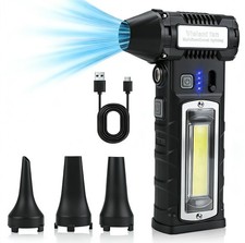 Compressed Air Duster, 130000RPM Electric Air Duster, 2-Gear Adjustable Mini ...