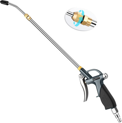 Heavy Duty Air Blow Gun 19-28in Extension Nozzle High Pressure Air Compressor
