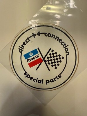 Original Vintage NOS Direct Connection MOPAR Special Parts Sticker 5.75  (9S)