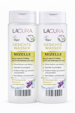 2x Lacura Mizellen Gesichts­wasser  je 200ml Vegan Sensible Haut Neu