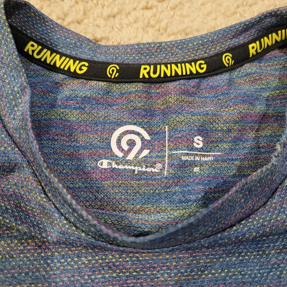 C9 Champion Top Running Size Small Short Sleeve Heathered Shirt Athletic Workout - Image 3 of 4