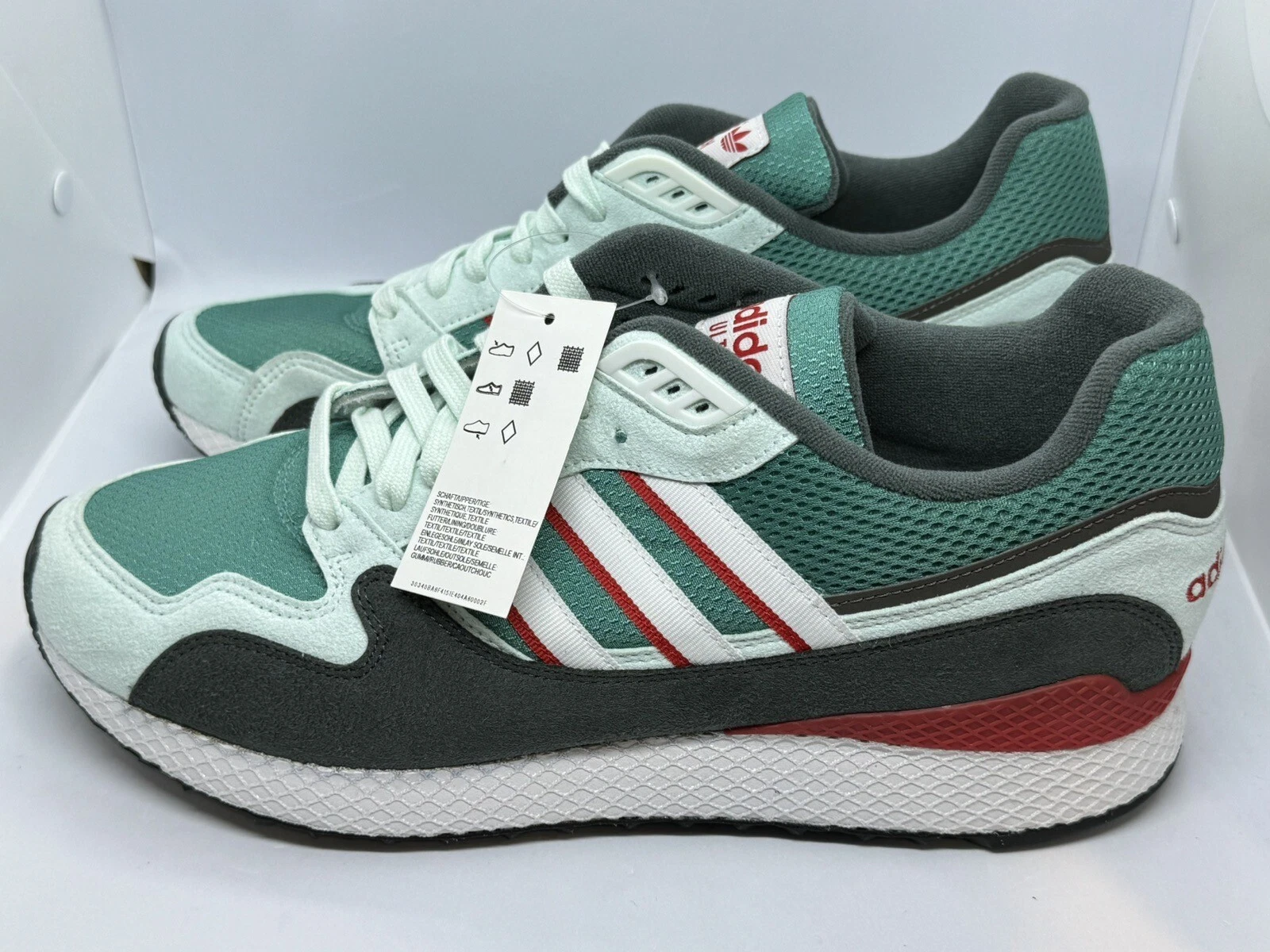 Scarpe sneakers Adidas BD7936 Ultra Tech uomo taglia 12 5 verde grigio rosso