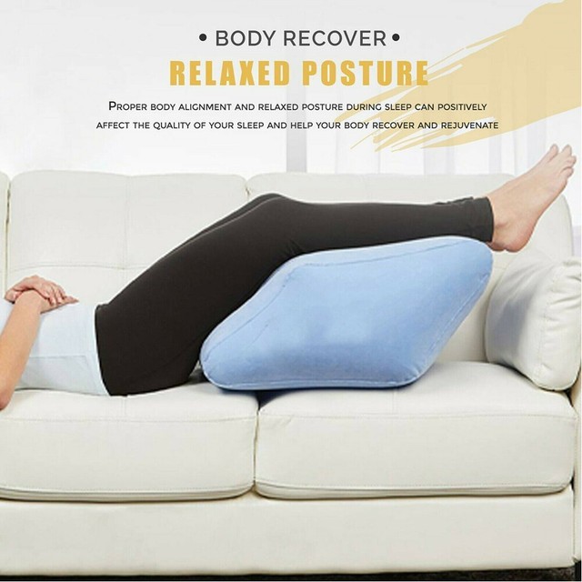 Wedge Shape Leg Pillow Pain Relief Pvc Inflatable Knee Support Portable Office | eBay