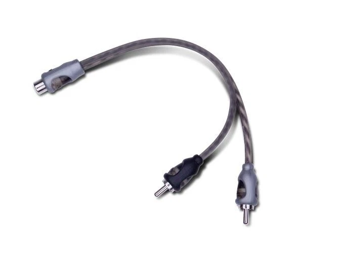 Rockford Fosgate RFIY-1F 1 Female to 2 Male Y-Adapter RCA Interconnect Cable - Image 2 of 4
