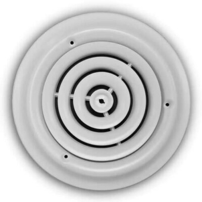 Everbilt Diffuser 8 in. Steel Round Powder Coat White