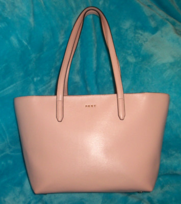 New DKNY (Donna Karan) Light Pink Cow Leather Tote Shoulder Bag- Sutton-Bryant