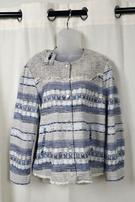 Violeta By Mango Lizzie Tweed Blazer Size XL CR052 GG 04