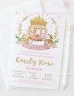 Girls Christening Invitations Personalised Princess Theme 10 Pack