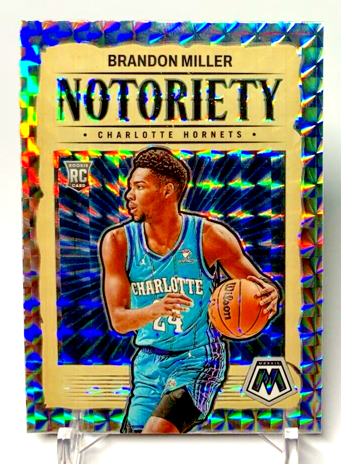 2023-24 Panini Mosaic Notoriety Mosaic Prizm #10 Brandon Miller RC