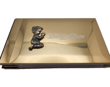 Baby s Brass Photo Album Picture Book Holds 48 pictures
