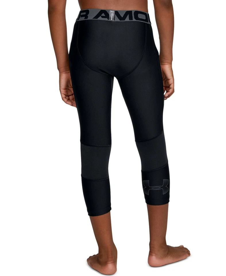 Under Armour Black HeatGear Leggings Boys Size L L44312 - Image 3 of 3