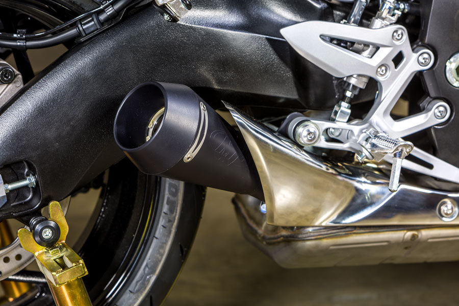 Black GP Slip on Exhaust M4 for 16-20 Suzuki Gsxs1000 SM OEM for