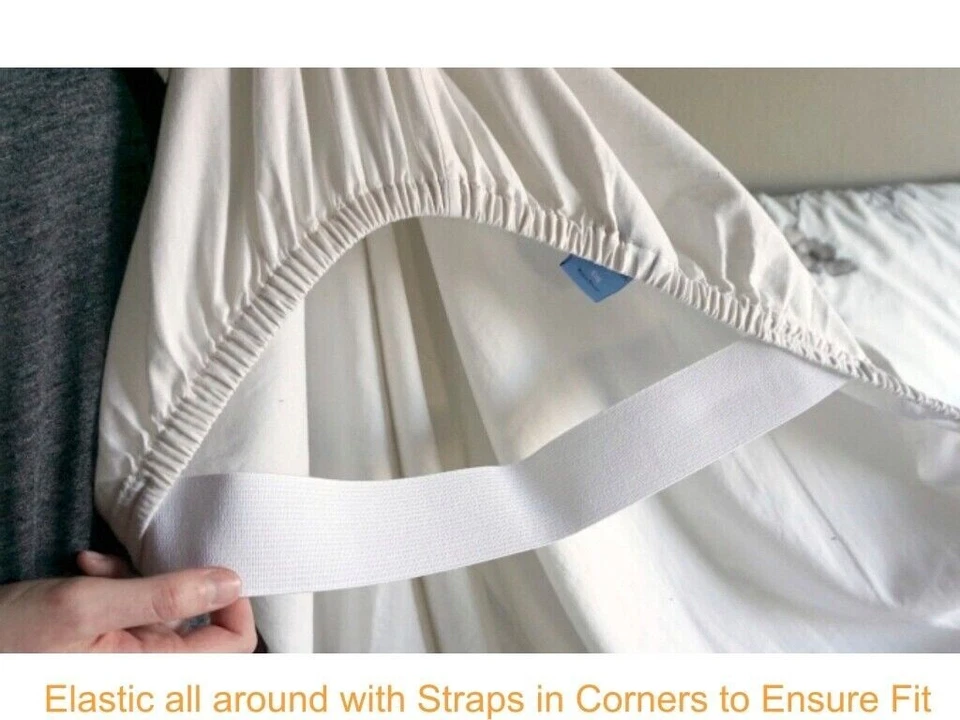 Juego de 4 sábanas Split Top Flex King para cama con número de sueño 1900 bolsillos profundos Foto 4 de 4