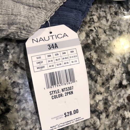 NAUTICA KIDS 2 Pack Bra Grey And Blue 34A - Picture 7 of 7