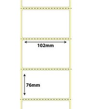 Image of 12,000 Labels Blank White 102MM X 76MM - Direct Thermal Roll Labels | 76mm Cores