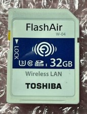 TOSHIBA W-04 FlashAir 32GB Memory Card body only From Japan Fedex Good condition