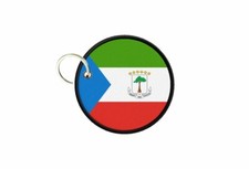 Keychain Flag Of Equatorial Guinea Printed Round Badge