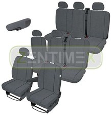 Sitzbezüge Schonbezüge SET ETT für Hyundai H-1 H1 Stoff dunkel grau