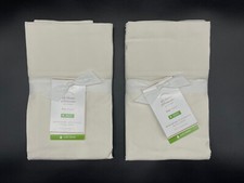 POTTERY BARN CLASSIC 2 SETS OF 2 KING PILLOWCASES IVORY NEW WITH TAG