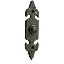 Black Front Door Bell Cast Iron Fleur De Lys