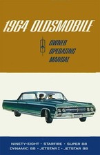1964 Oldsmobile 98 88 Jetfire Starfire Owners Manual