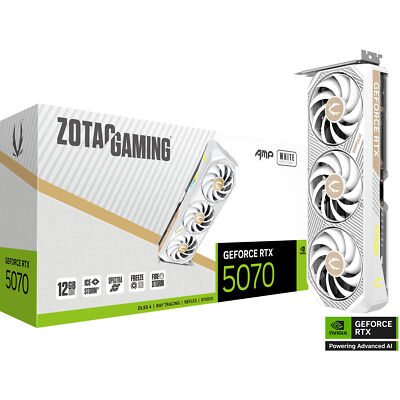 ZOTAC GeForce RTX 5070 AMP WHITE Edition, Grafikkarte