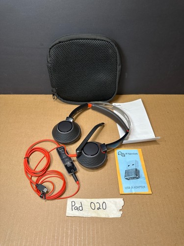 Plantronics Blackwire C5220 Black/Red On the Ear Headset Ships Fast!!! - 第 1/8 張圖片