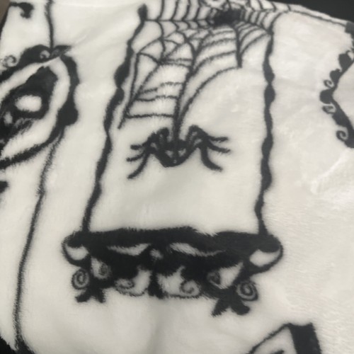 SPELL BOOKS, RAVENS, SPIDERS, SNAKES, BATS, SKULLS HALLOWEEN BLANKET 60x70” NWT - Picture 8 of 10