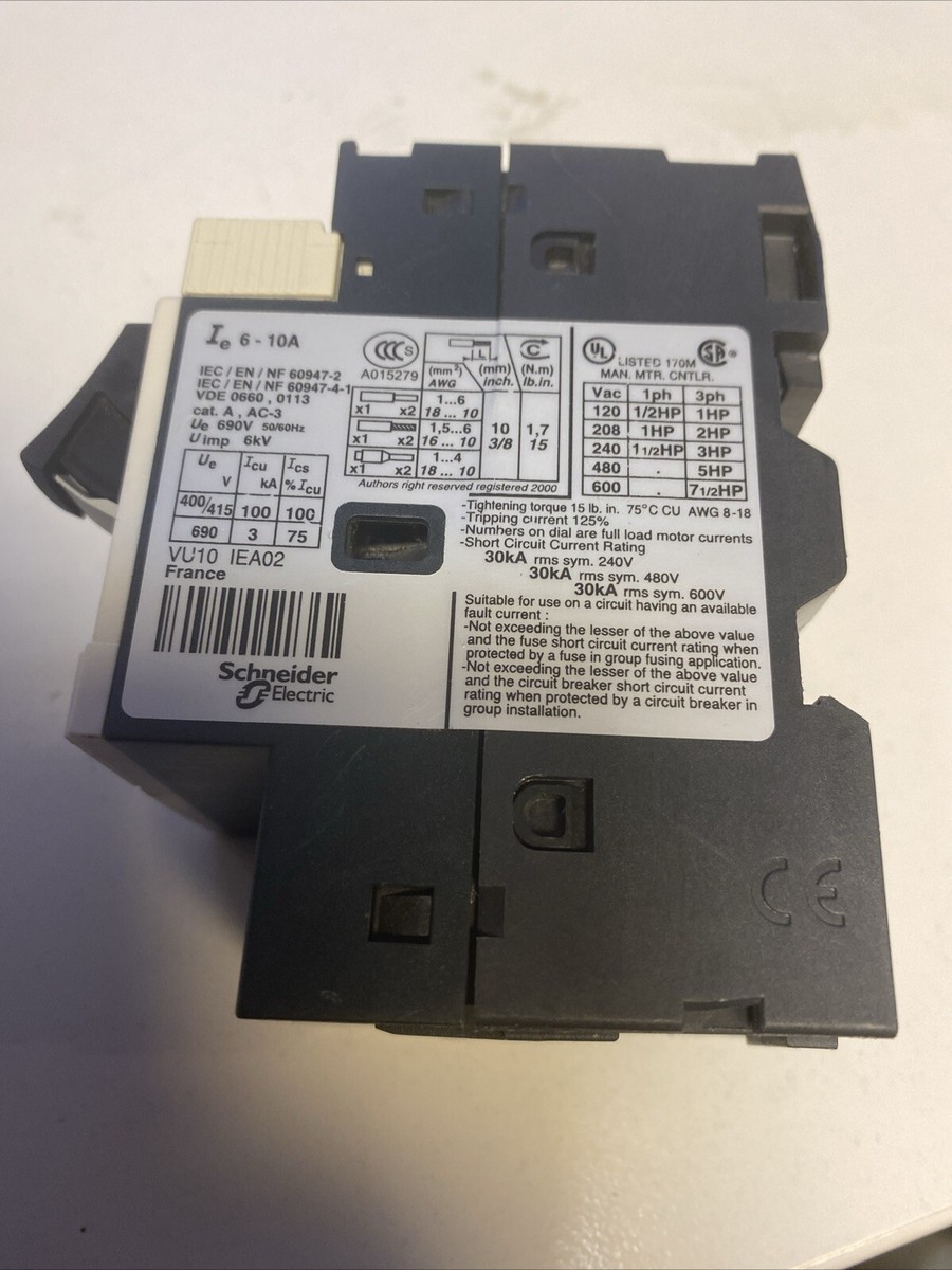 Telemecanique GV2 M14 (Siemens 3RV1021-1HA10) - Salvamotore 6-10A - NUOVO